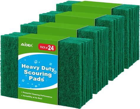 Amazon.com: AIDEA Heavy Duty Scouring Pads, Dish Scrubber Pads for ...