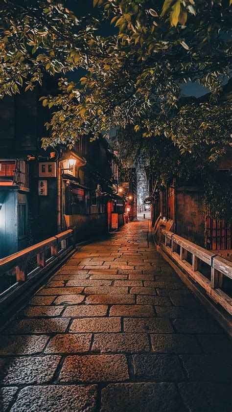 日本街道夜景图片高清手机壁纸 - tt98图片网