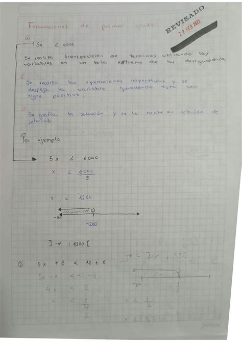 SOLUTION: Inecuaciones de primer grado - Studypool