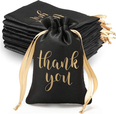 Amazon.com: PerKoop 30 Pcs Thank You Bags Wedding Satin Gift Bags 5 x 7 ...