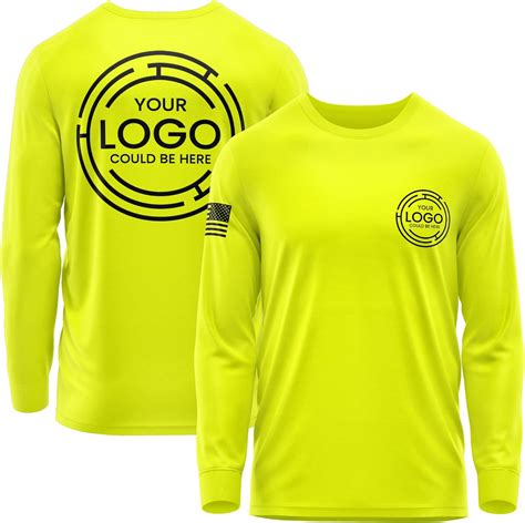 Amazon.com: Custom Long Sleeve Shirts for Men, Hi Vis Safety Customized ...