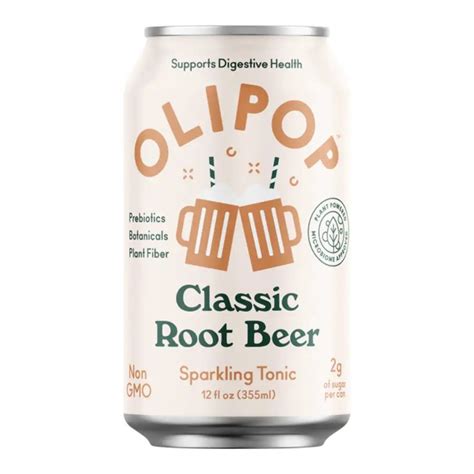 Olipop Classic Root Beer Soda 355 ml 12 fl oz- Case of 12 - Echo Sales ...