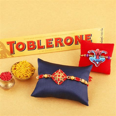 Send Combo Rakhi Set with Toblerone Online | Rakhibazaar.com