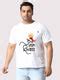 Buy Men Plus Size White Om Namah Shivay Printed Round Neck T-Shirt ...