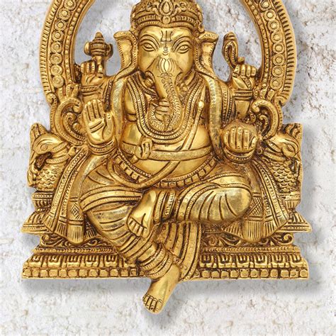 Brass Ganesha Wall Hanging (11.5 Inch) – Velan Store