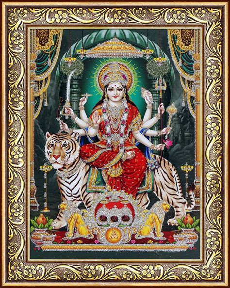 Avercart Goddess Amba - Devi Ambaji Poster 5x7 inch Framed (With frame ...