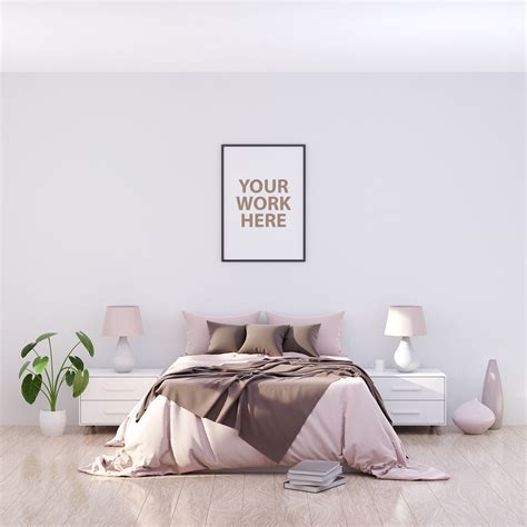 5 Square Bedroom wall frame mockups on Behance