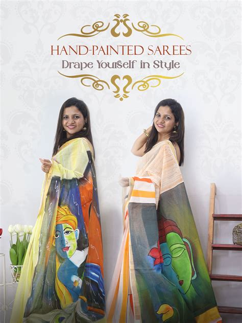 Hand Painted Sarees Online — Artisan Painted Indian Silk & Cotton ...