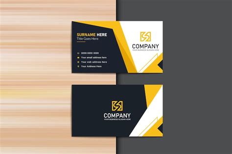 Personal business card with company logo | Premium Vector