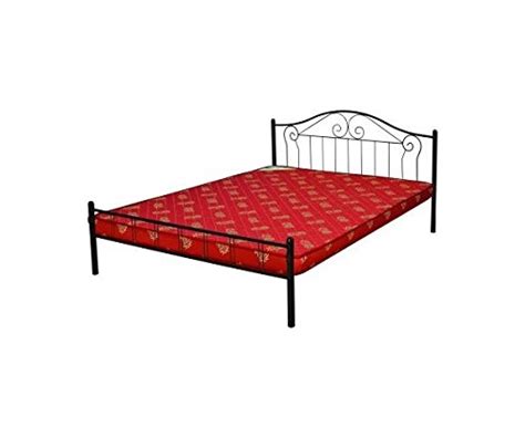 home by Nilkamal Esca Queen Size Bed with Mattress (Red and Black ...