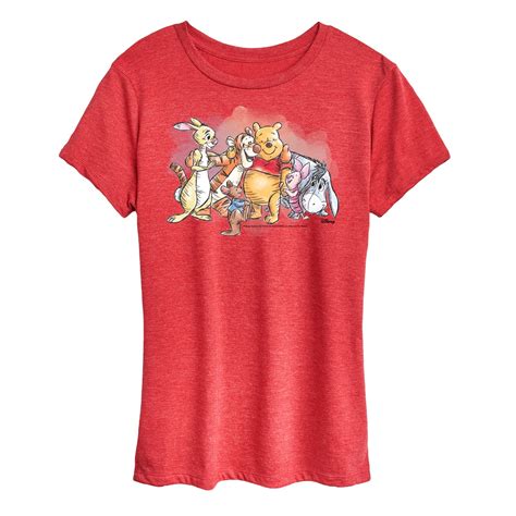 Winnie the Pooh - Pooh And Friend Group Watercolor - Women's Short ...