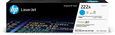 HP 222A - Cyan - Original - Laserjet - Toner Cartridge (W2221A) - for ...