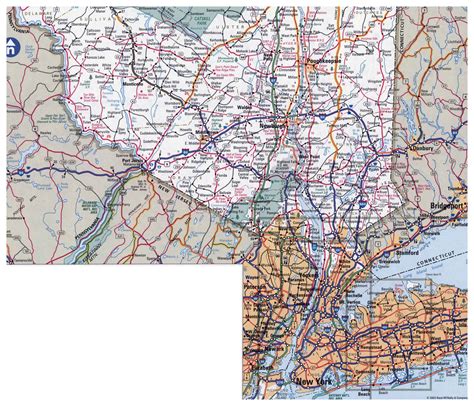Large detailed roads and highways map of New York city and surrounding areas | New York | USA ...