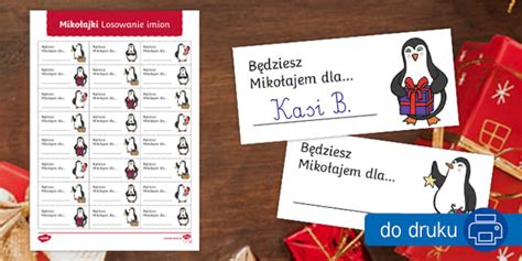 Mikołajki w szkole i przedszkolu | Losowanie imion - Twinkl