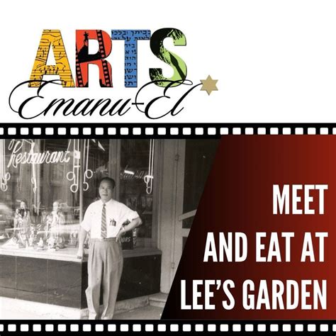 Arts Emanu-El presents: Meet and Eat at Lees Garden, 99 Taft Ave ...