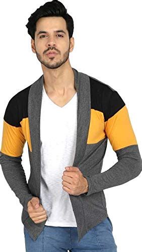 Buy RAABTA FASHION Color Block Grey Man Shrug (small) at Amazon.in