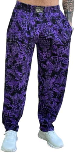 Buy Crazee Wear Workout Purple Rain Designed Baggy Pants, Purple, Large ...