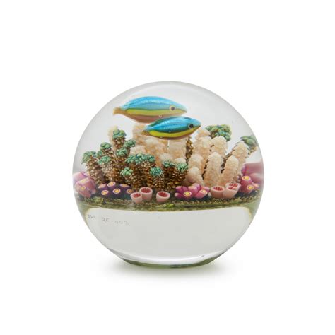 Cathy Richardson | CATHY RICHARDSON (B. 1949) PAPERWEIGHT WITH CORAL ...