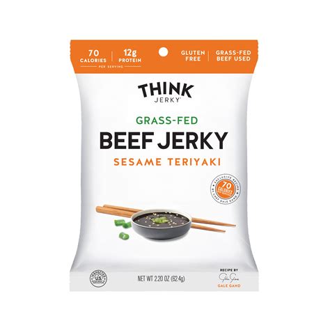 Think Jerky Sesame Teriyaki Beef Jerky, 2.2 oz Ingredients - CVS Pharmacy