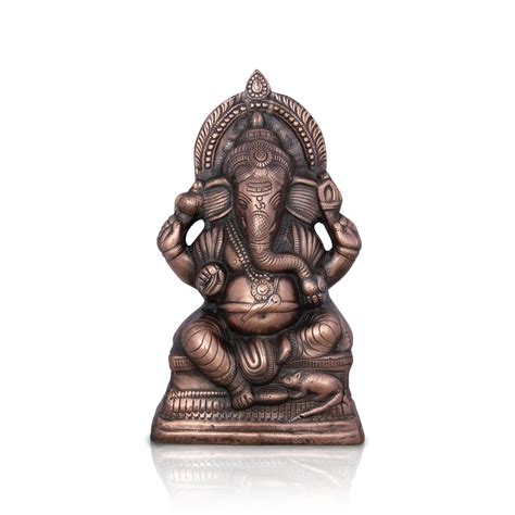 Giri - Ganesh Murti Sitting | Copper Ganesh Idol | Ganesh statue for gift