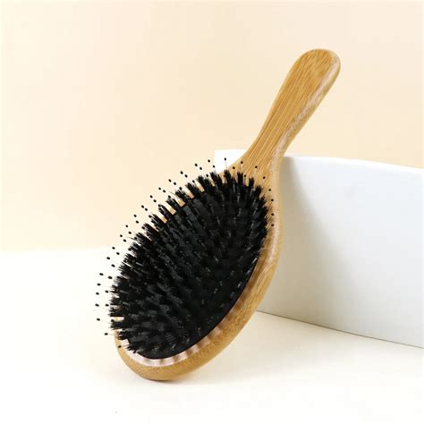 Free Sample Custom Wooden Hair Brushes Natural Wood Paddle Scalp ...