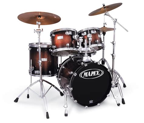 Mapex Saturn Series Walnut and Maple SRO 5-Piece Drum Set in Rootbeer ...