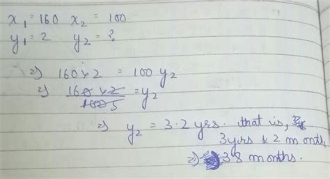 if 160 men take 2 years to construct a building how long will 100 men ...
