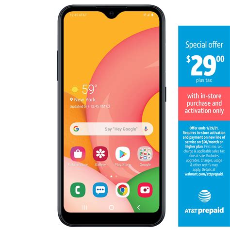 AT&T PREPAID SAMSUNG Galaxy A01,16GB Black-Prepaid Smartphone - Walmart ...