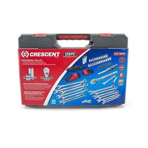 Crescent 128 Piece Mechanics Tool Set with SAE Metric Drive in the ...