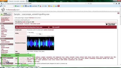 Freesound Tutorial 的图像结果