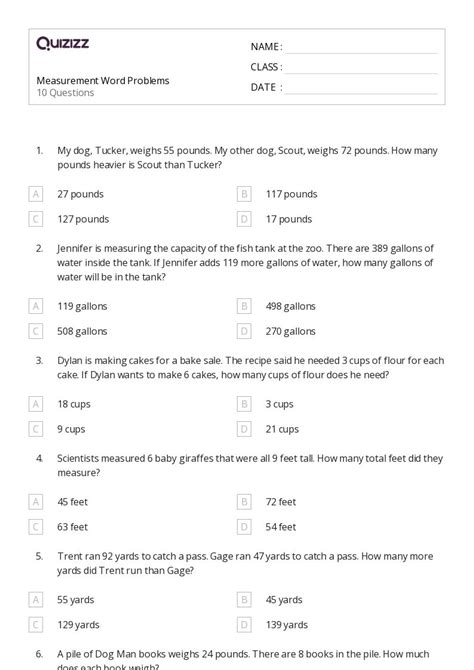 50+ Measuring in Yards worksheets for 3rd Class on Quizizz | Free ...