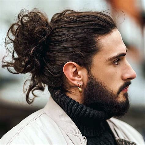 Man Bun Undercut Curly
