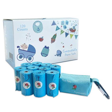 Buy MOM EASY Diaper Disposal Bag Compostable Baby Disposable Diaper ...