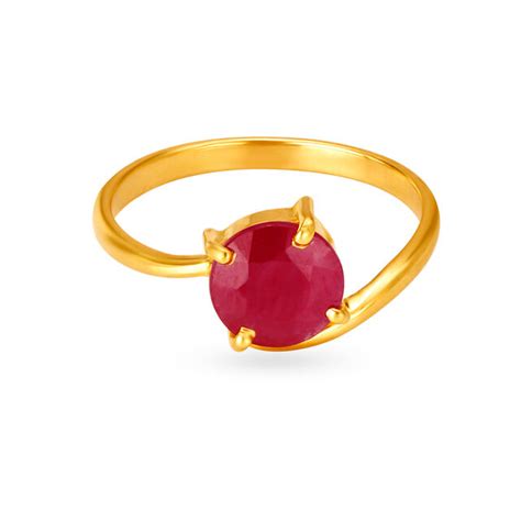 Captivating Ruby Center Finger Ring