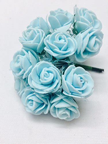 Buy eerafashionicing Craft Sky Blue Colour Felt Flowers Roses ...