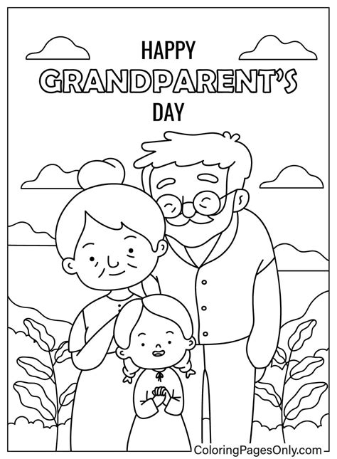 Grandparents Day Coloring Sheets