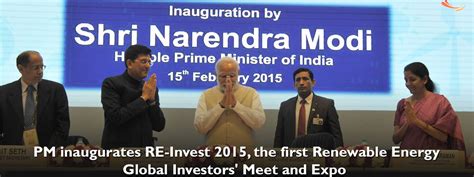 PM's address at the inauguration of RE-Invest 2015, the first Renewable ...