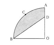 In the figure, OACB is a quadrant of a circle with centre O and radius ...