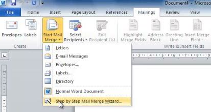 Image result for Microsoft 2010 Mail Merge Tutorial