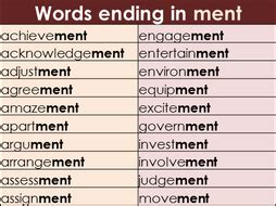 Suffix ment Word Mat - Year 2 Spelling | Teaching Resources