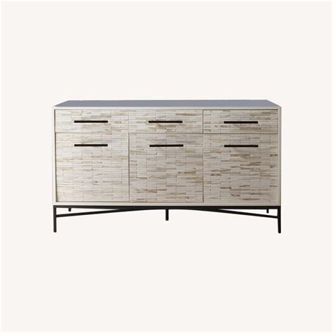 West Elm Tiled Credenza - AptDeco