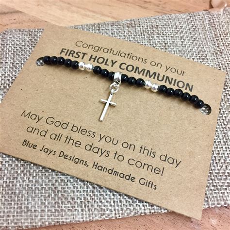 First Holy Communion Gift for Boy Religious Jewelry 1st - Etsy