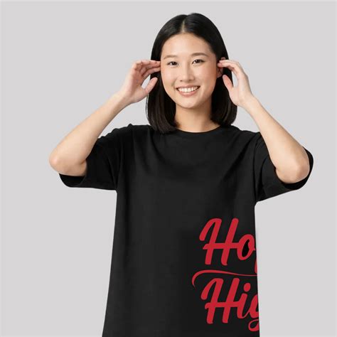 Oversized side to side tshirt for Women – hoponhigh