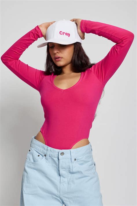 Pretty In Pink Full Sleeves Bodysuit – Crayyheads