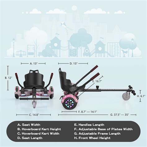 Buy Hoverboards with Go-Kart Bundle, H1 All Terrain Hoverboards with ...