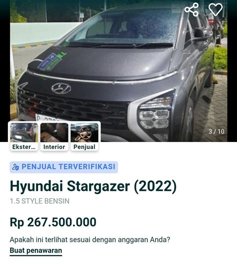 Mau Beli Hyundai Stargazer Bekas? Sudah Ada, Segini Harganya - WRMD