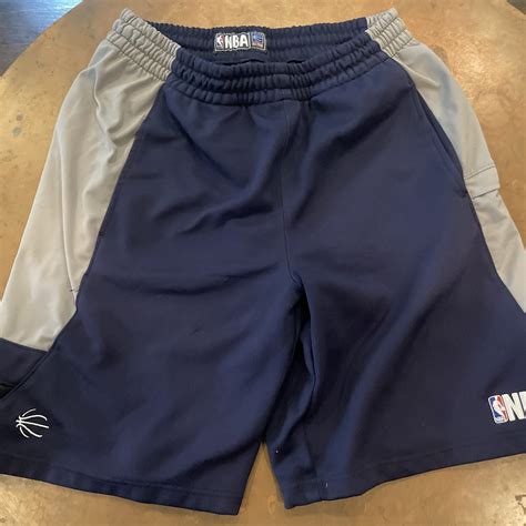 Classic NBA Basketball Shorts - Mesh Navy Blue Grey -… - Gem