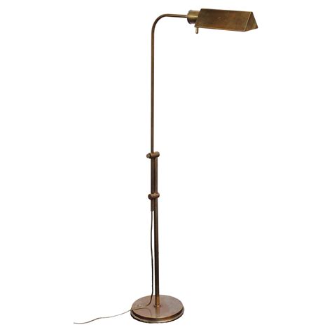 Adjustable Brass Floor Reading Lamp by Chapman at 1stDibs