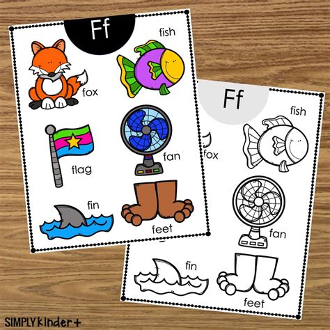 Letter F Alphabet Poster - Simply Kinder + Printable Membership