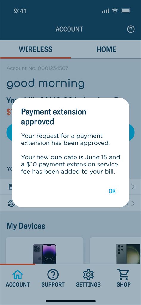 How to request a payment extension